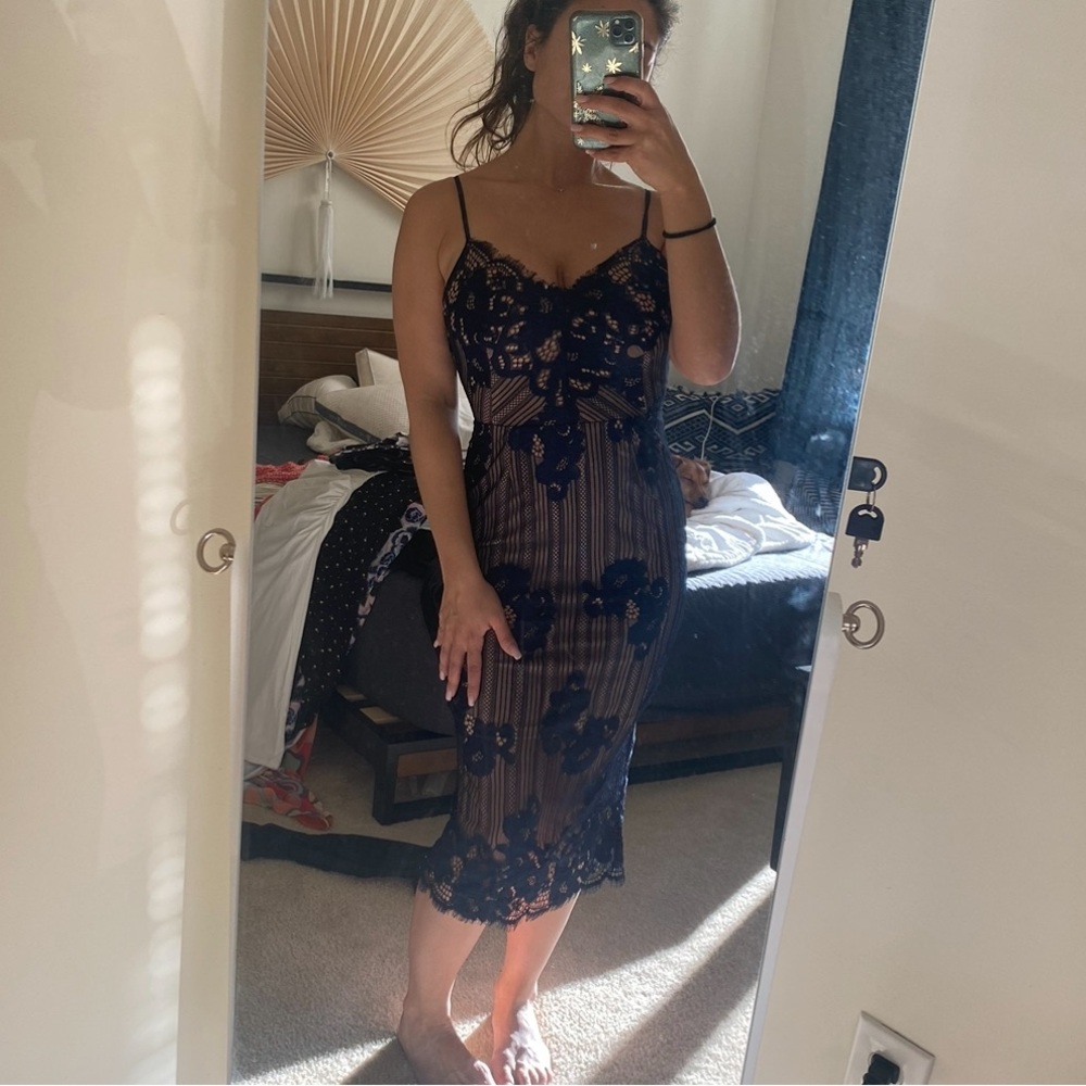 Full length lace dress